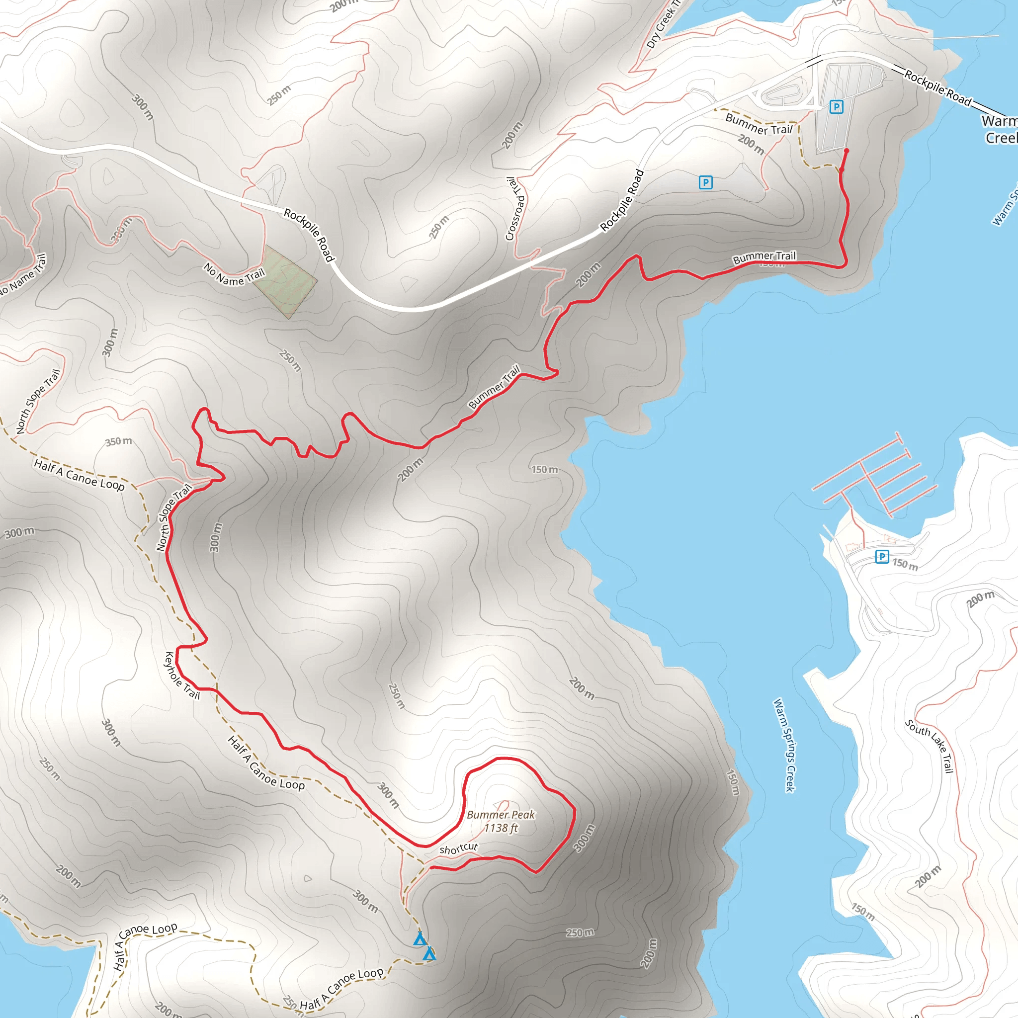 Bummer Peak Trail mobile static map