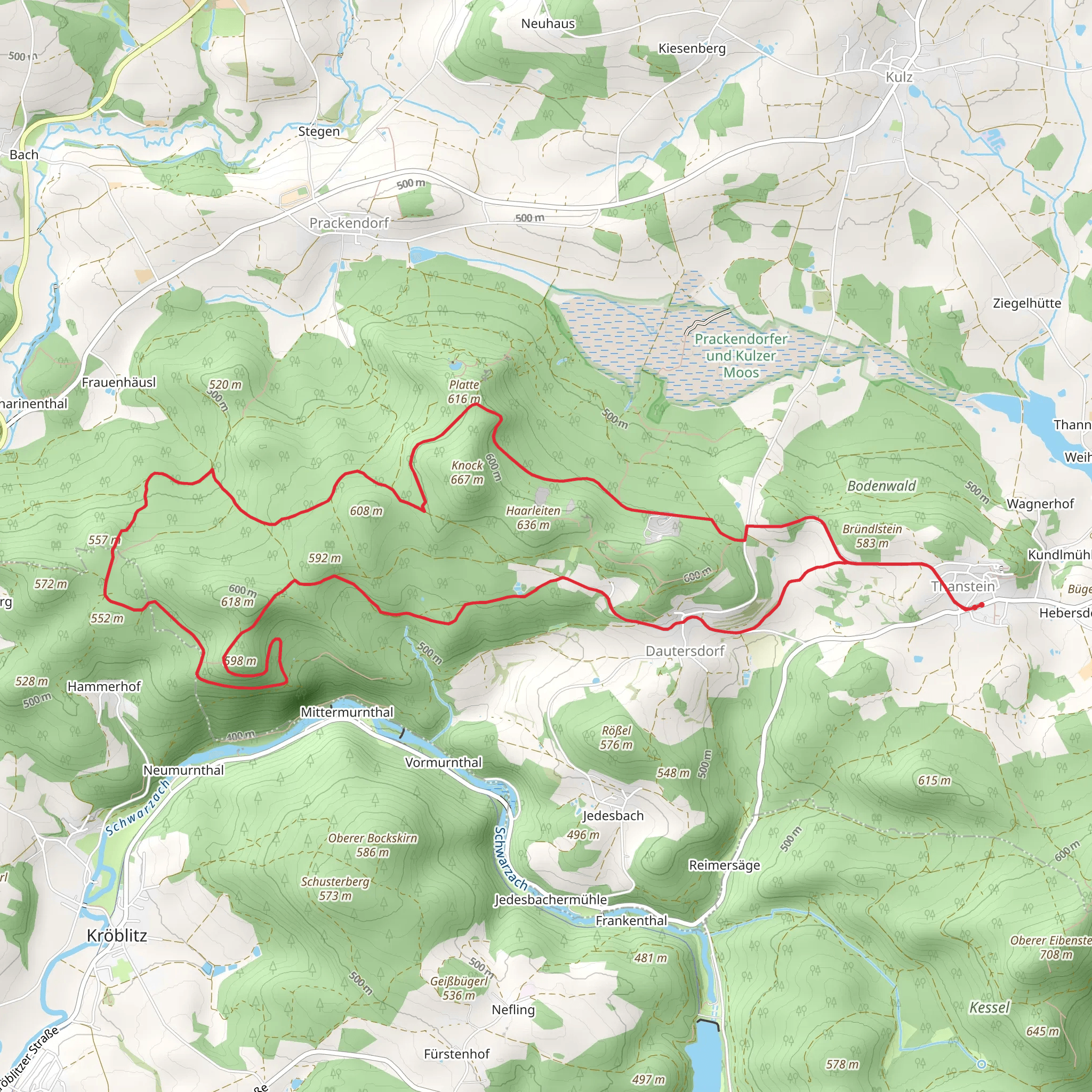 Thanstein-Warberg Weg mobile static map
