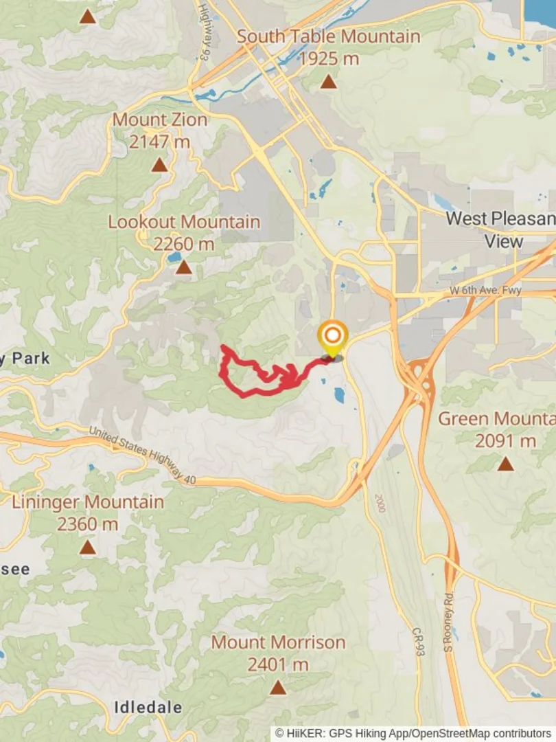 An image depicting the trail Indian Mountain Loop and its surrounding area.