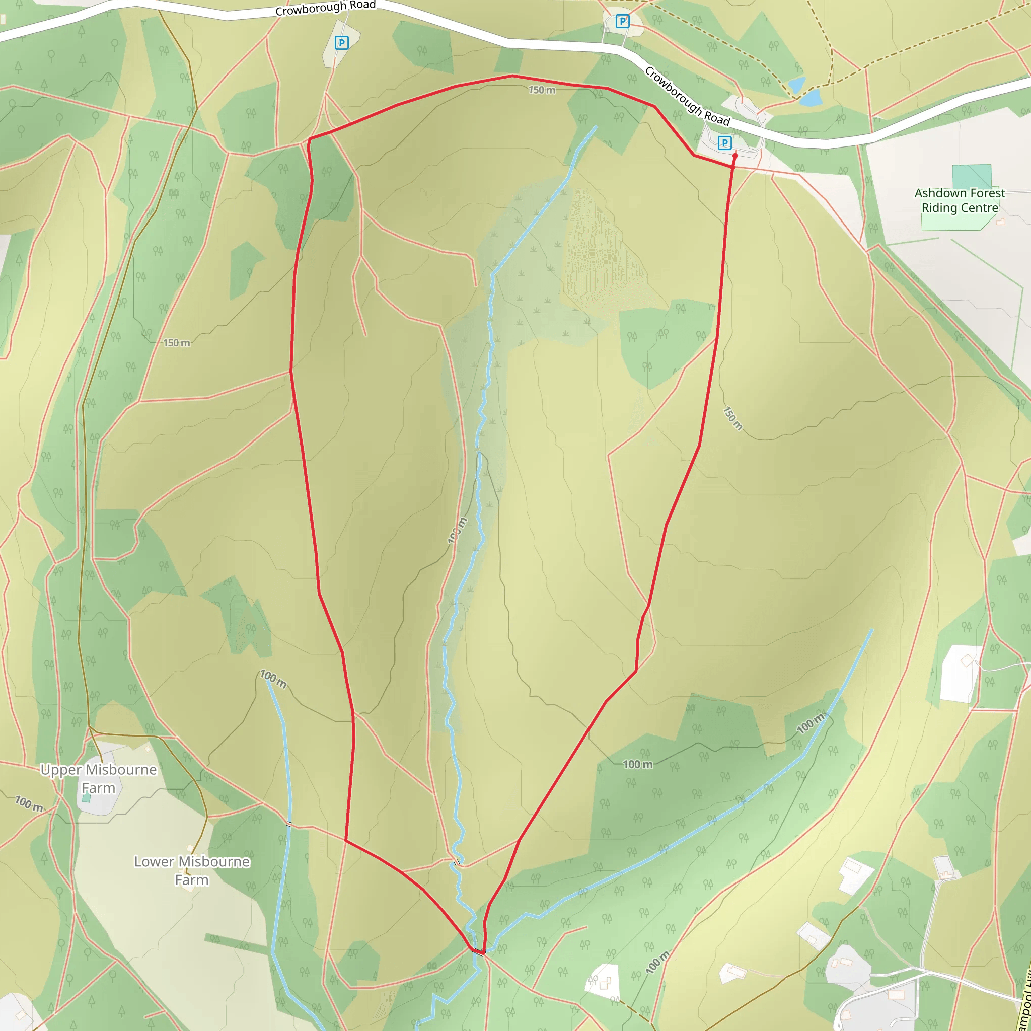 Airman's Grave Loop mobile static map