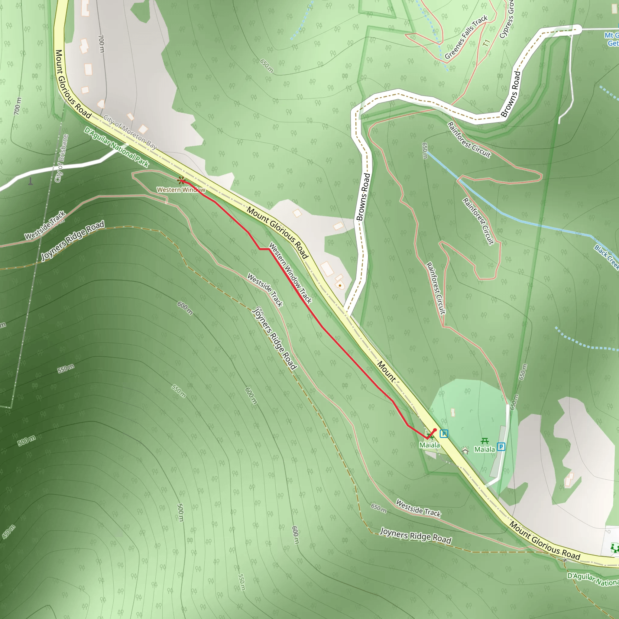 Westside Window Track mobile static map