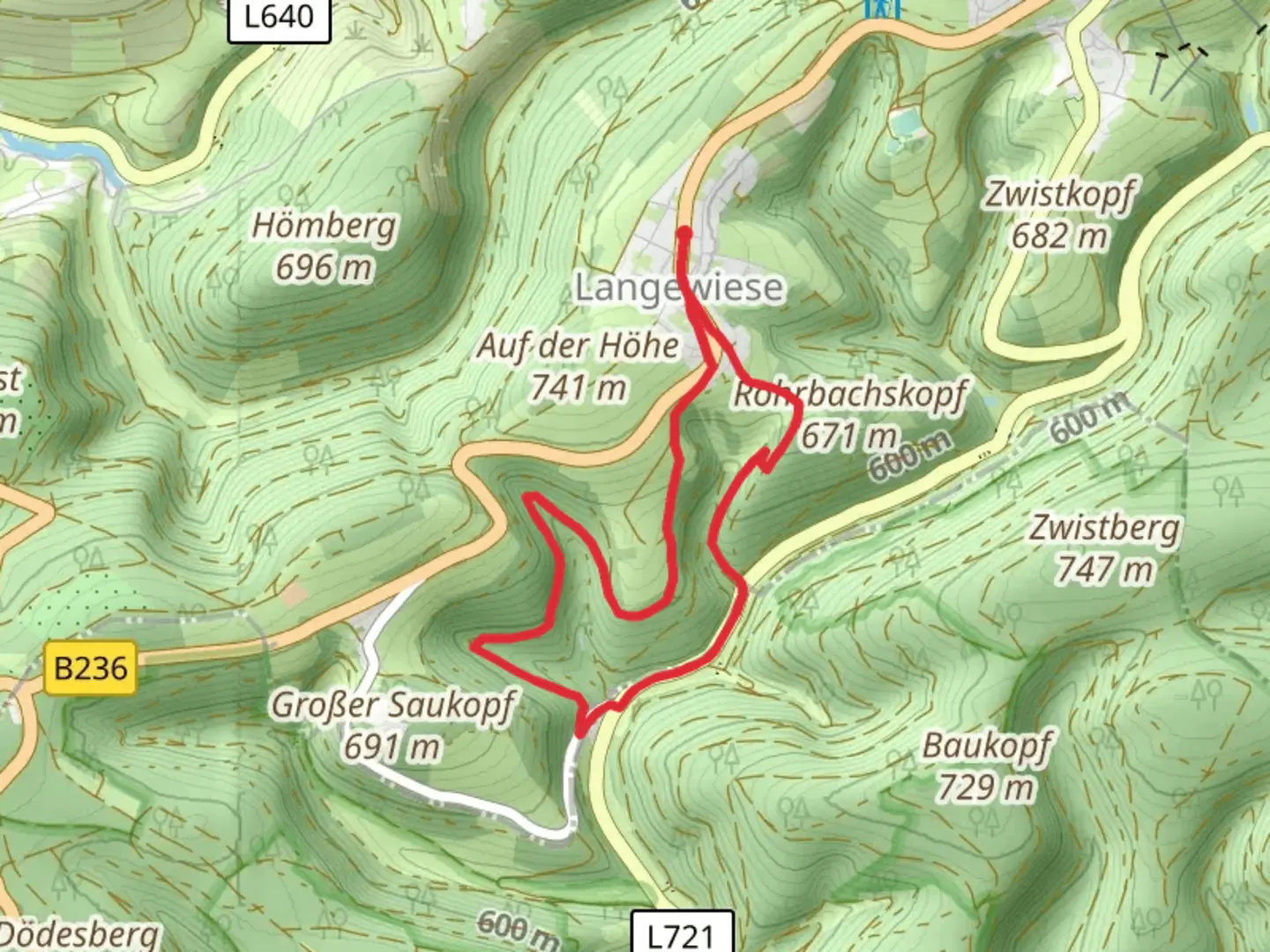 An image depicting the trail Schmelzhuettenweg and its surrounding area.