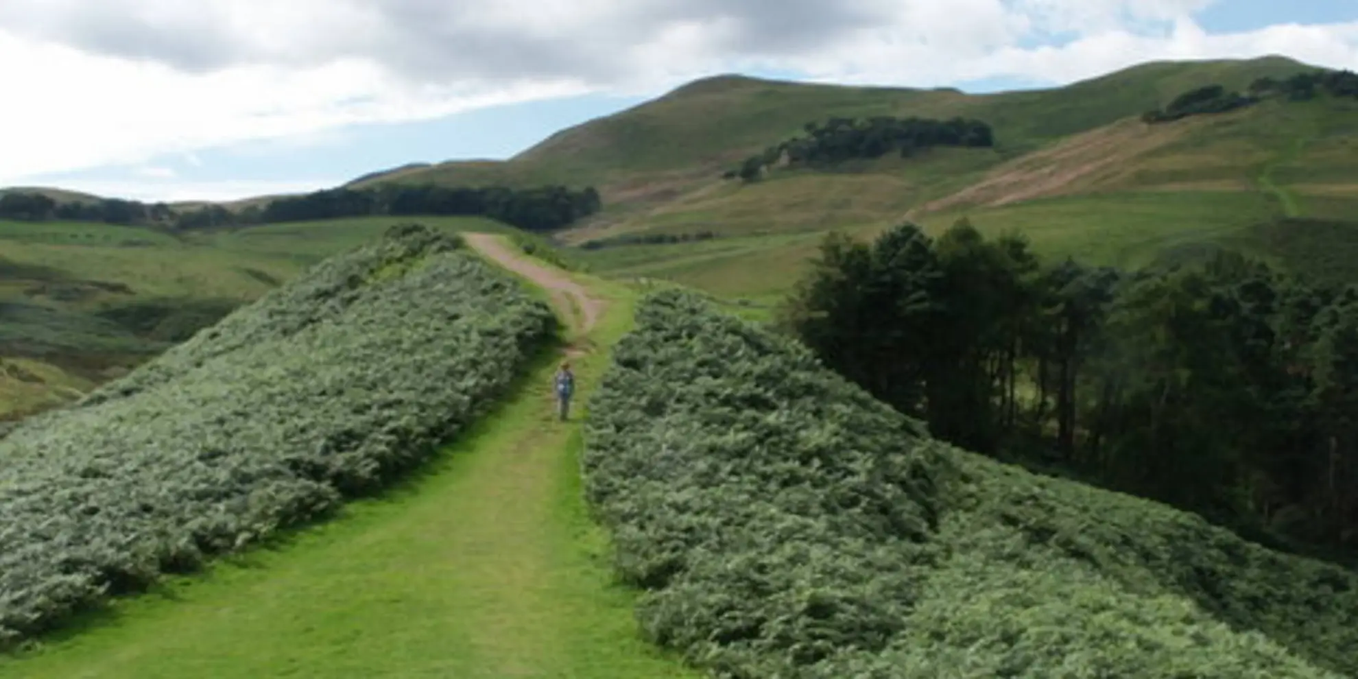 An image depicting the trail Scald Law and Pentland Hills Ridge from near Penicuik and its surrounding area.