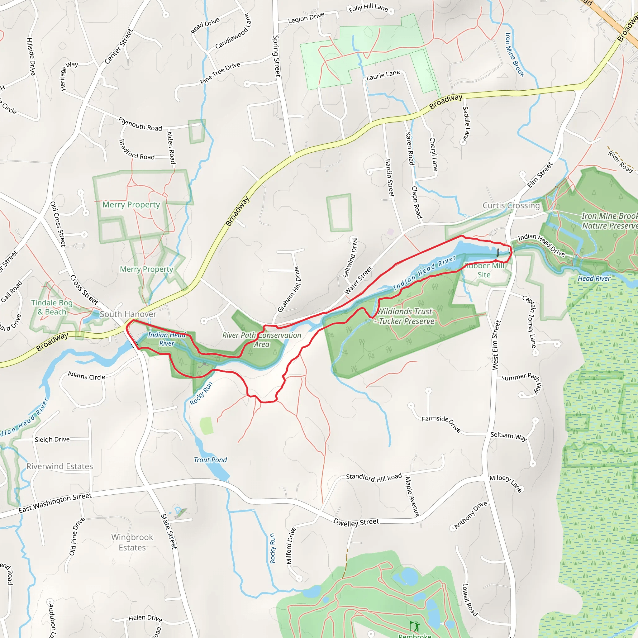 Indian Head River Trail Loop mobile static map