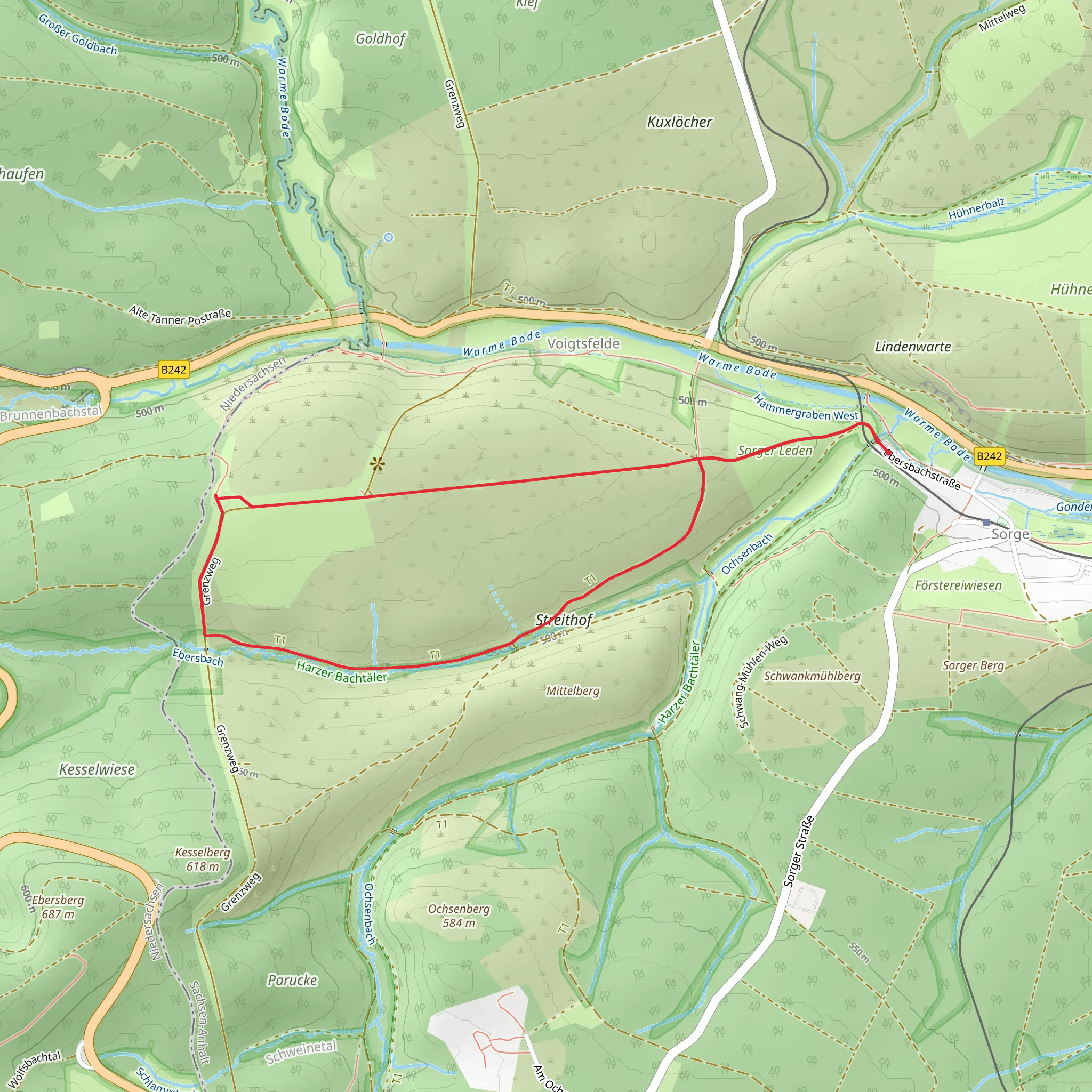 Streithof Loop via Grenzweg mobile static map