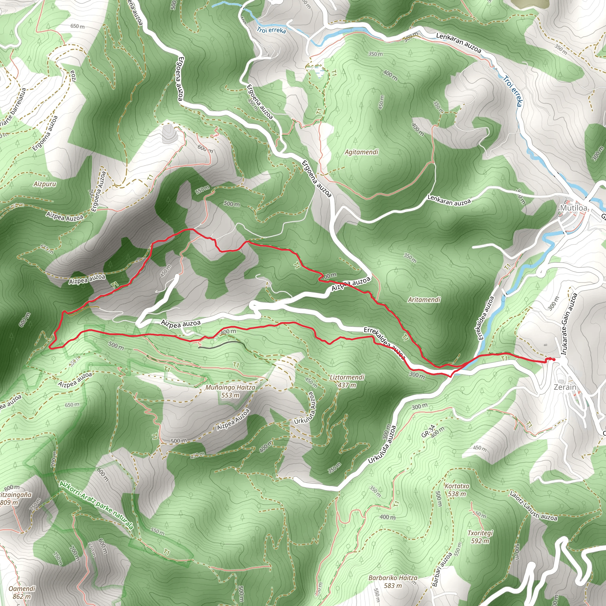 To the Mines of Aizpea SL GI 36 mobile static map