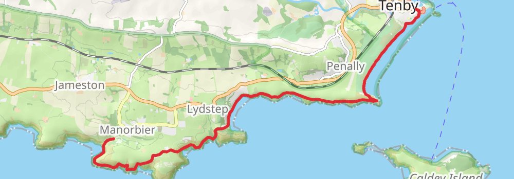 Pembrokeshire Coast Path 8-Day Gentle Tour (Hillwalk Tours) stage 2 Map
