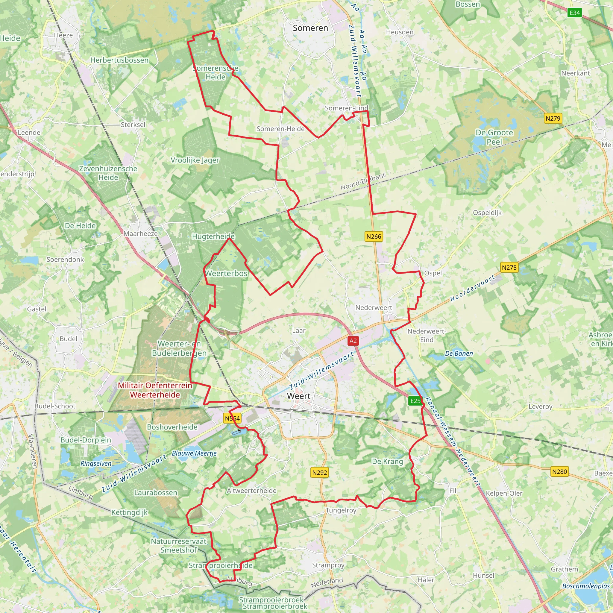 Maarheezerhuttendijk, Lummesweg and Nieuwendijk Loop mobile static map