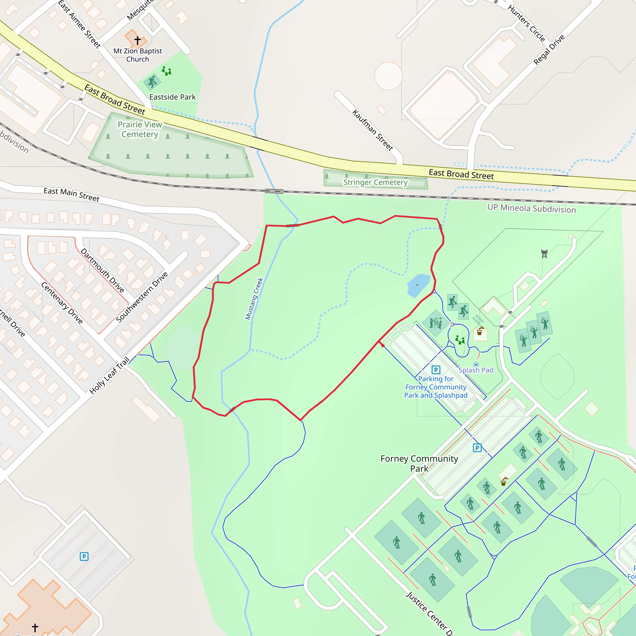Mustang Creek Loop mobile static map
