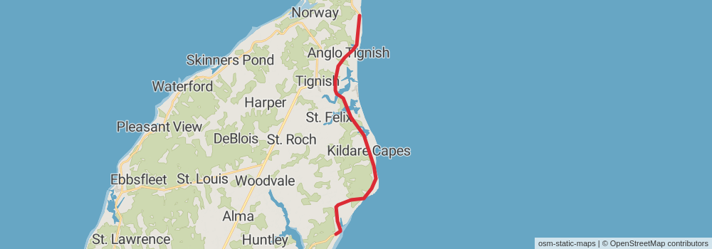 The Island Walk - Prince Edward Island stage 12 Map