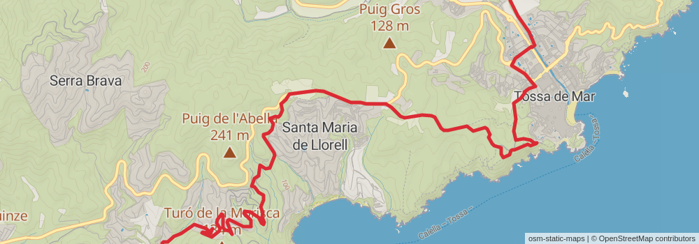 GR 92 Sendero del Mediterráneo Cataluña stage 11 Map