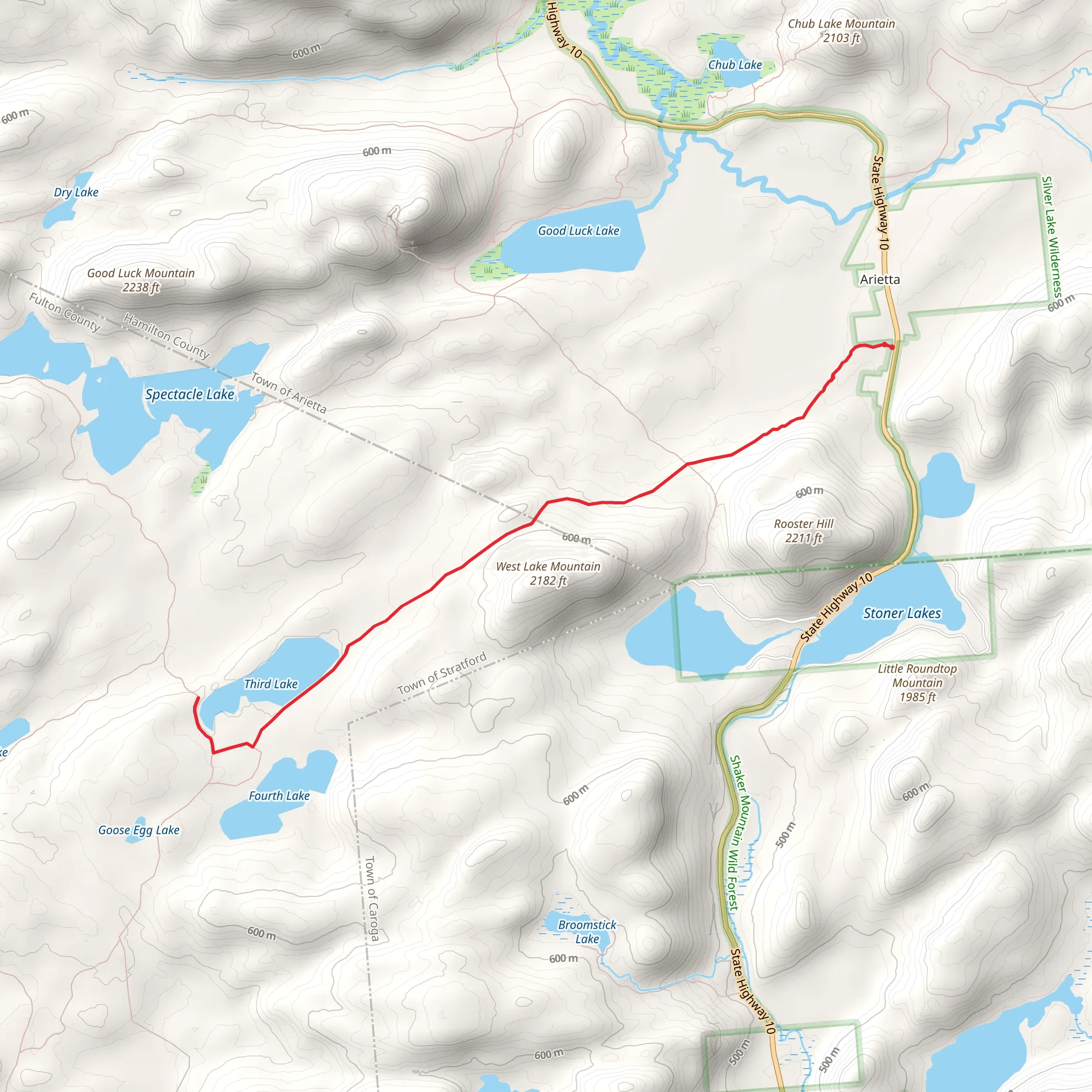 Third Lake Trail mobile static map