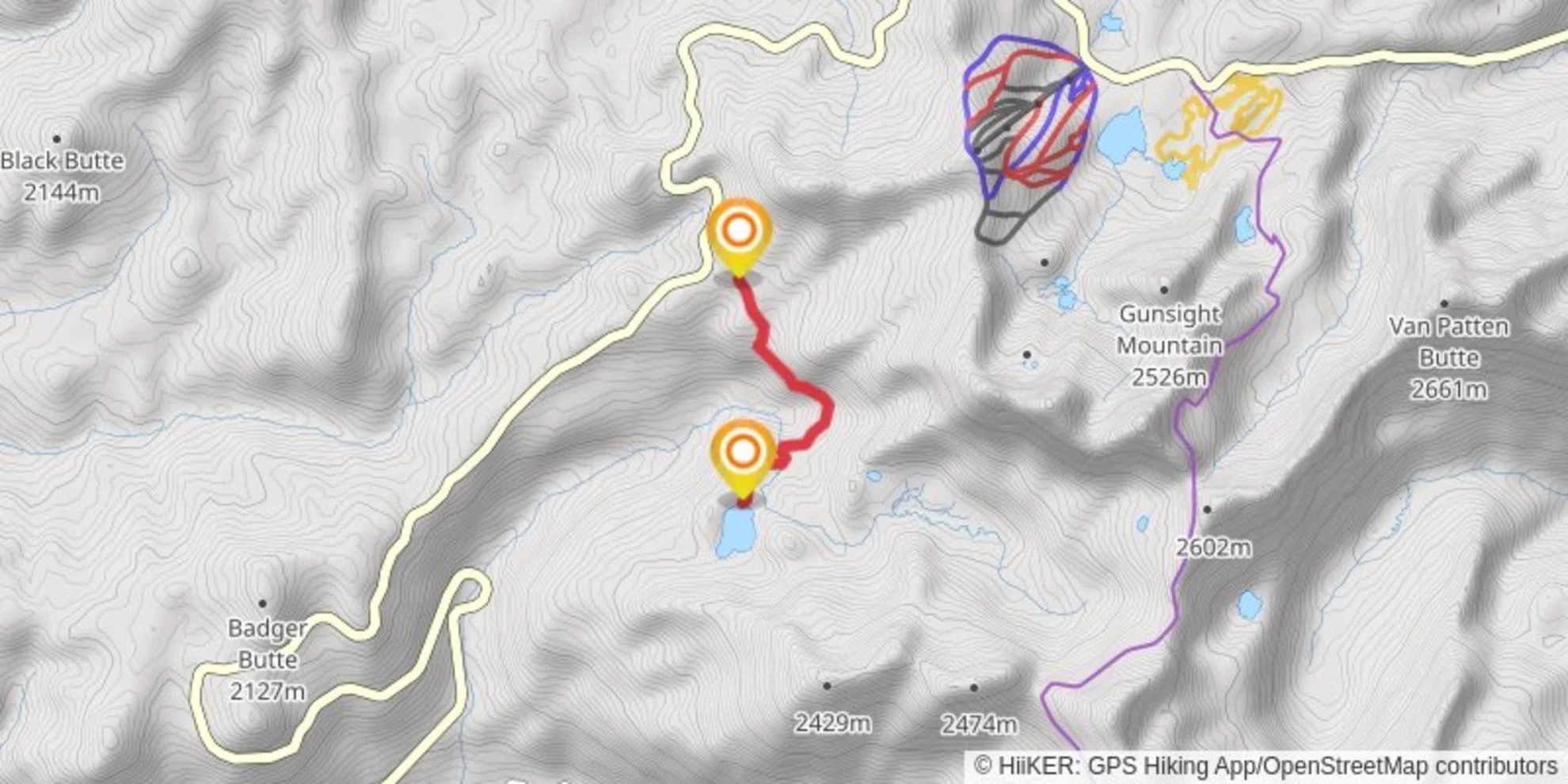 An image depicting the trail Crawfish Lake #1 and its surrounding area.