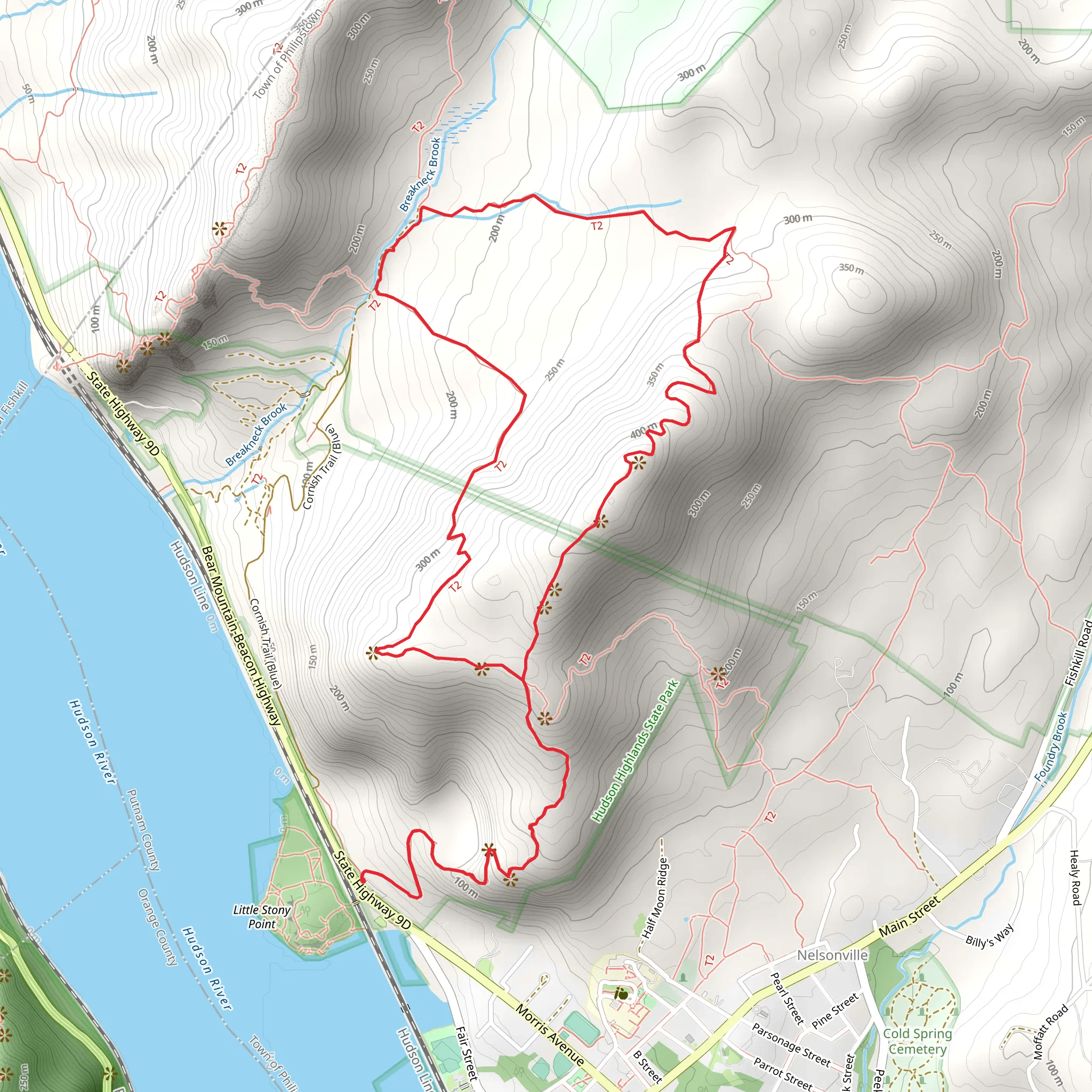 Bull Hill via Washburn Trail and Undercliff Trail mobile static map