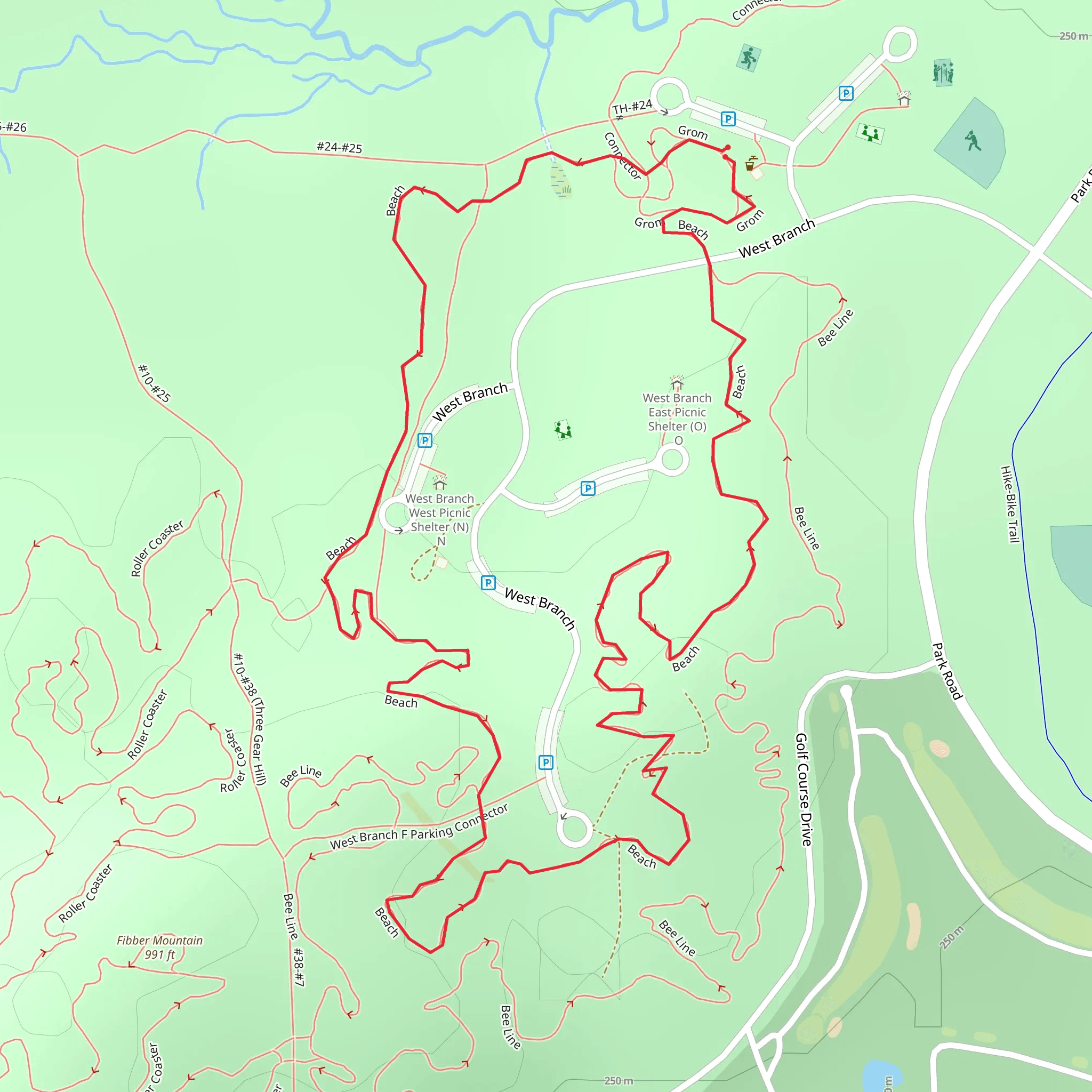 Beach Loop mobile static map