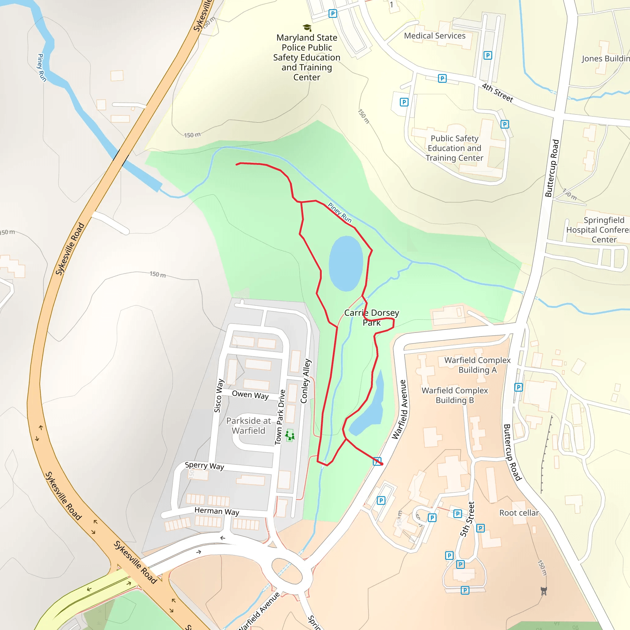 Carrie Dorsey Park Loop mobile static map
