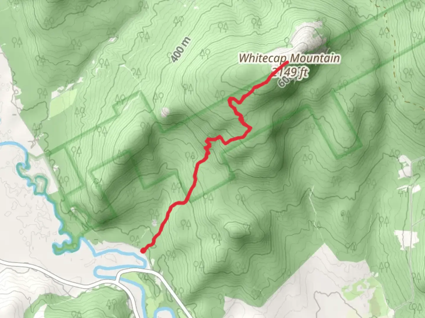 An image depicting the trail Whitecap Mountain Trail and its surrounding area.