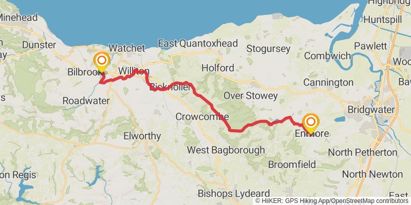 Minehead to Chepstow Walk stage 8 Map