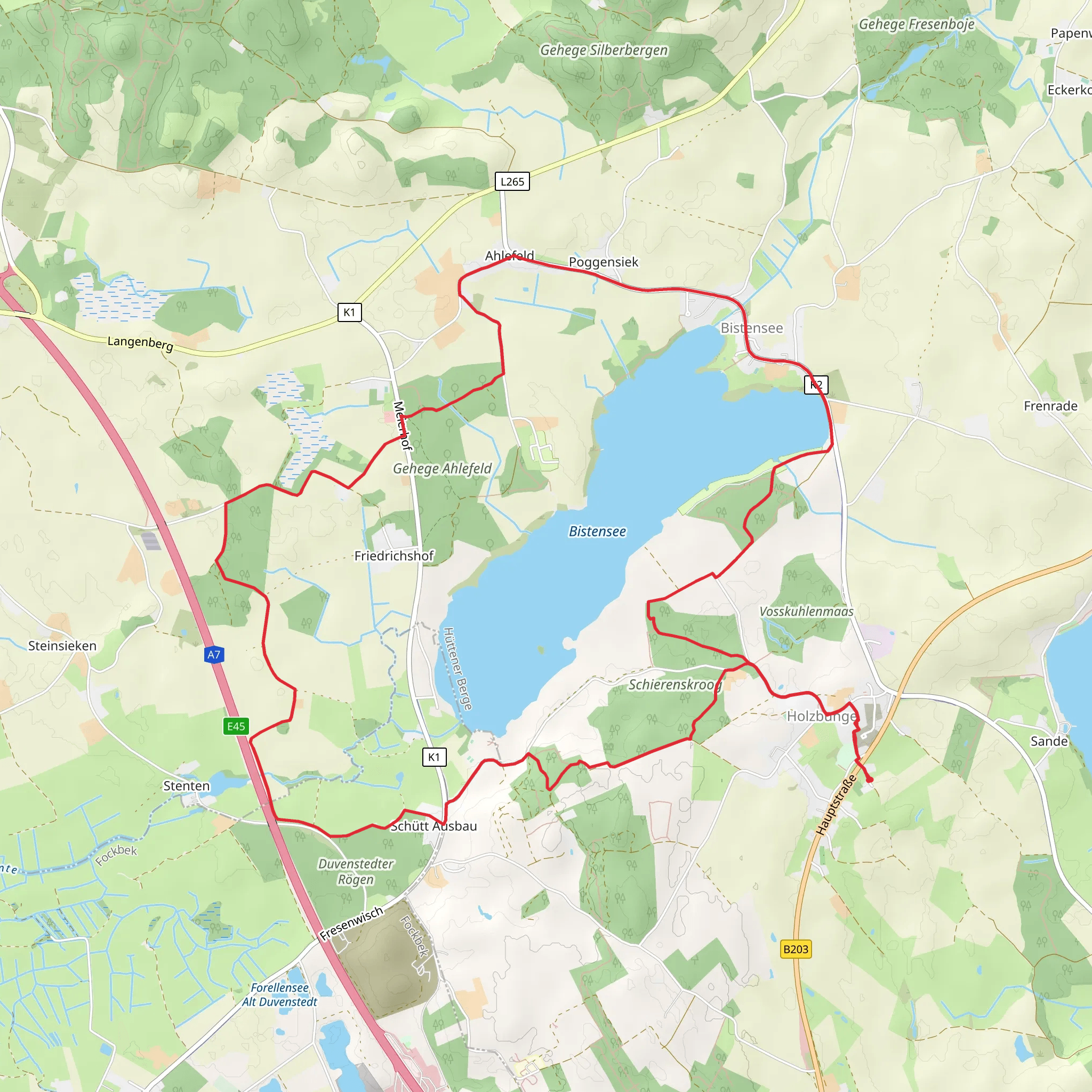 Bistensee via Schütt Ausbau mobile static map