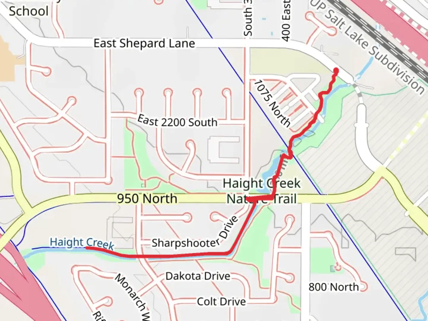 An image depicting the trail Haight Creek Trail and its surrounding area.