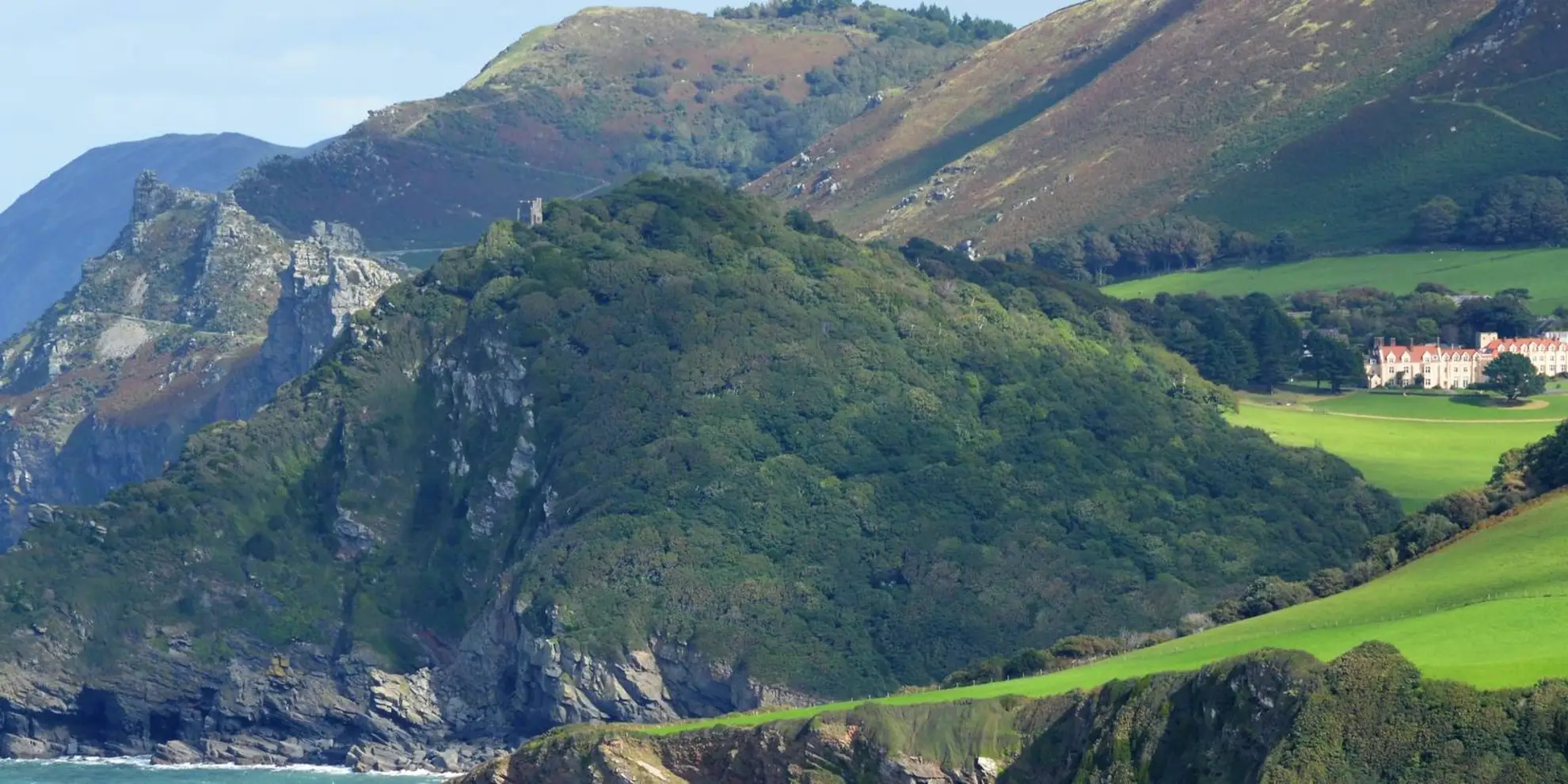 An image depicting the trail Heddon Valley from Woody Bay and its surrounding area.