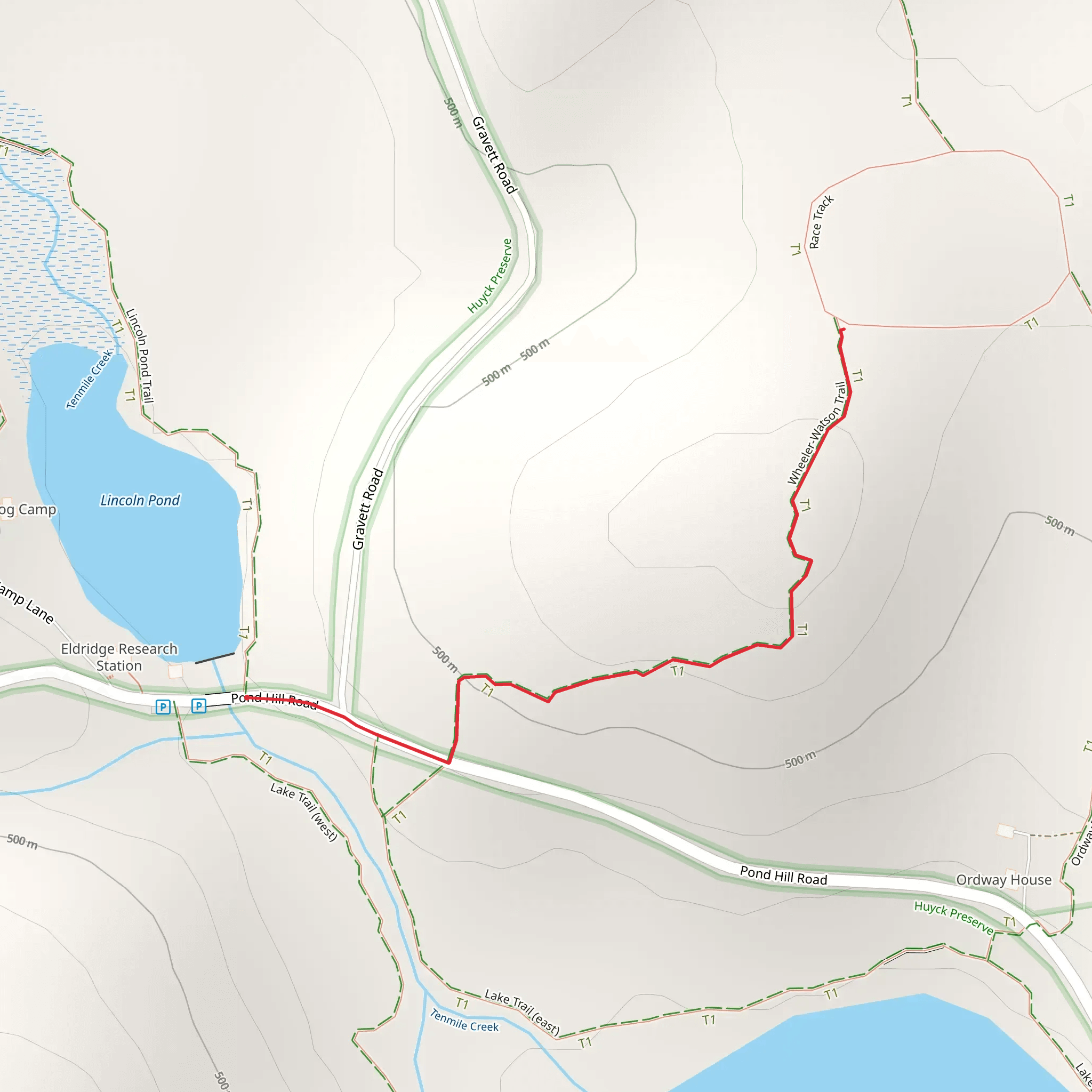 Lincoln Pond mobile static map