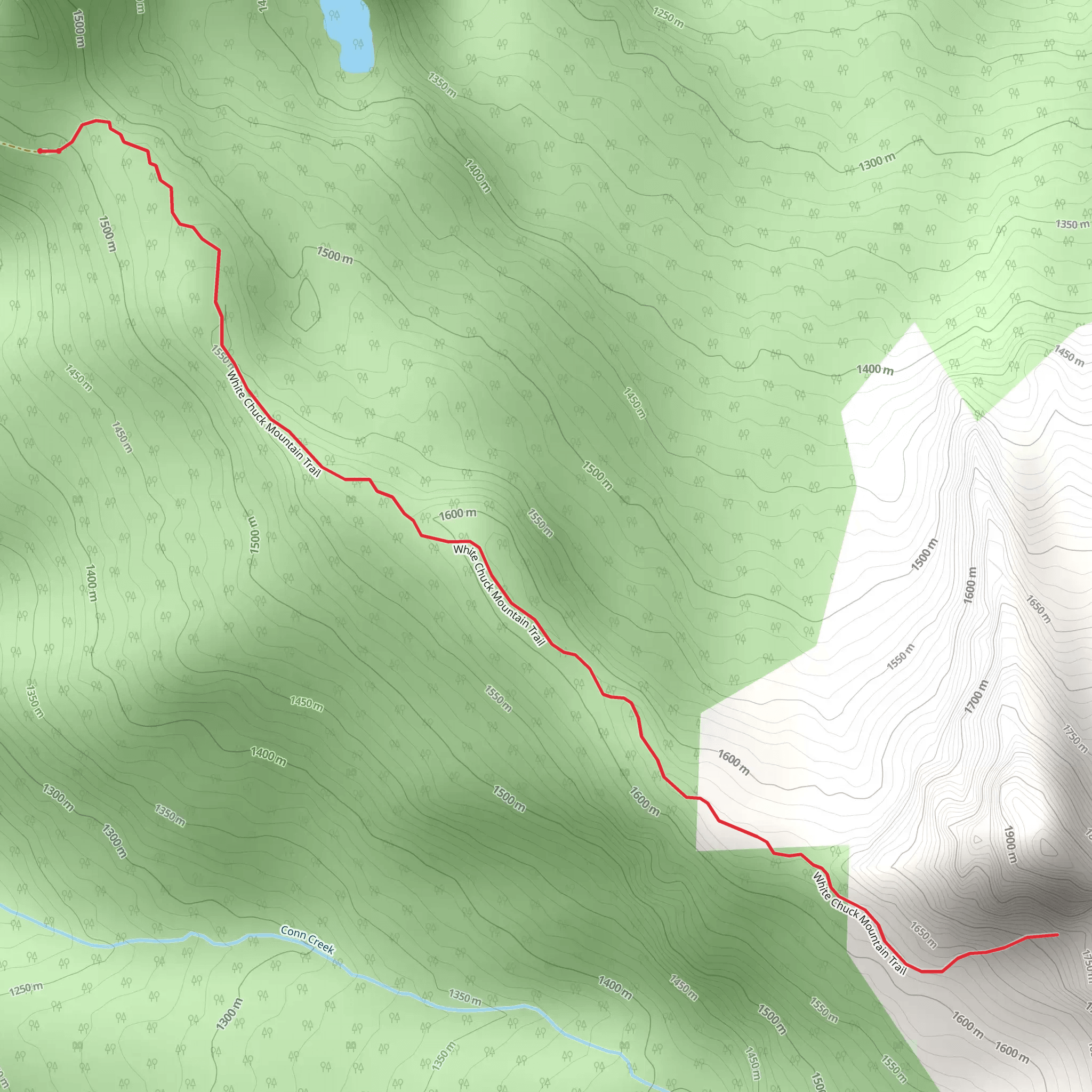 White Chuck Mountain Trail mobile static map