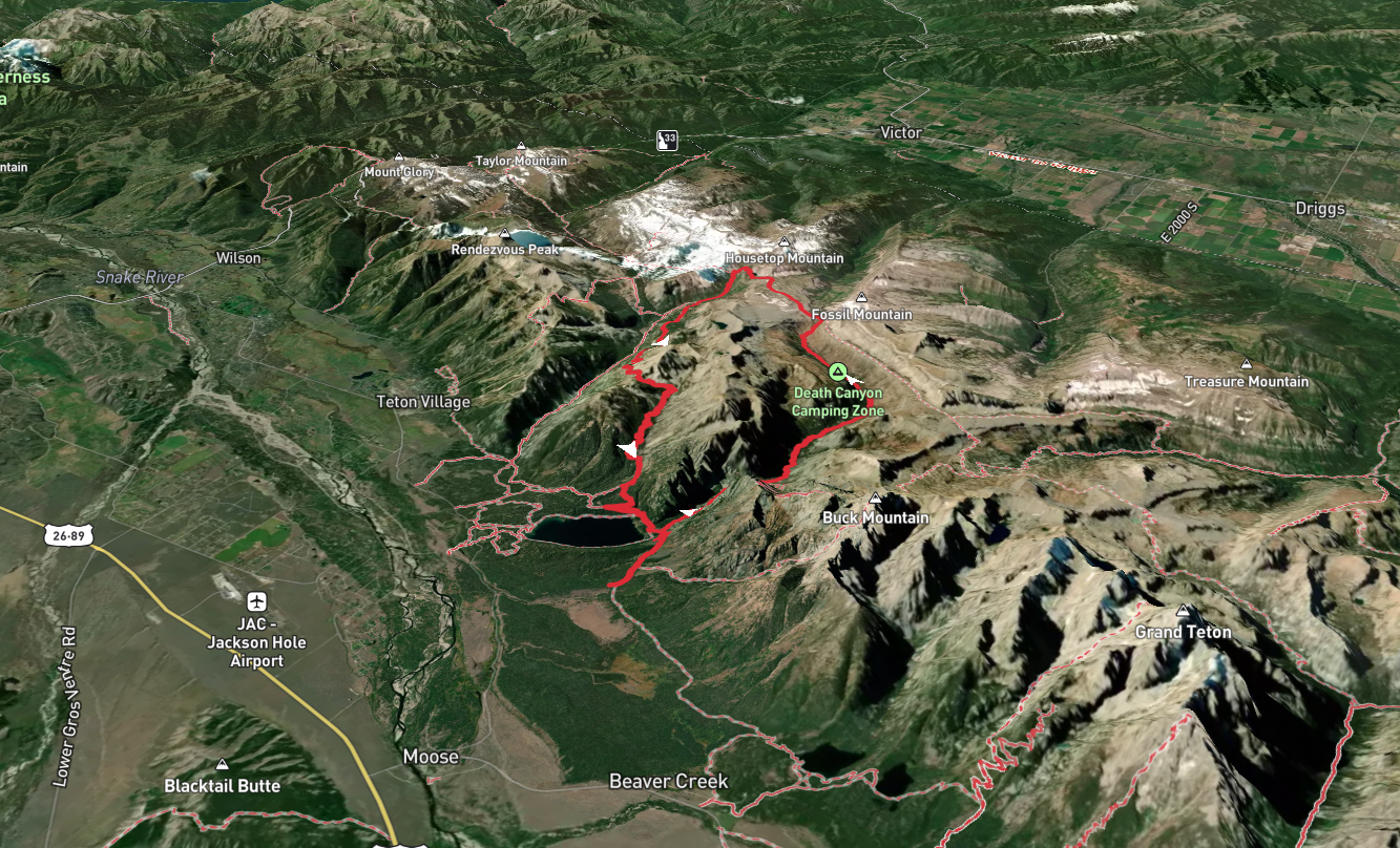 Valley, Death Canyon and Granite Canyon Loop Trail