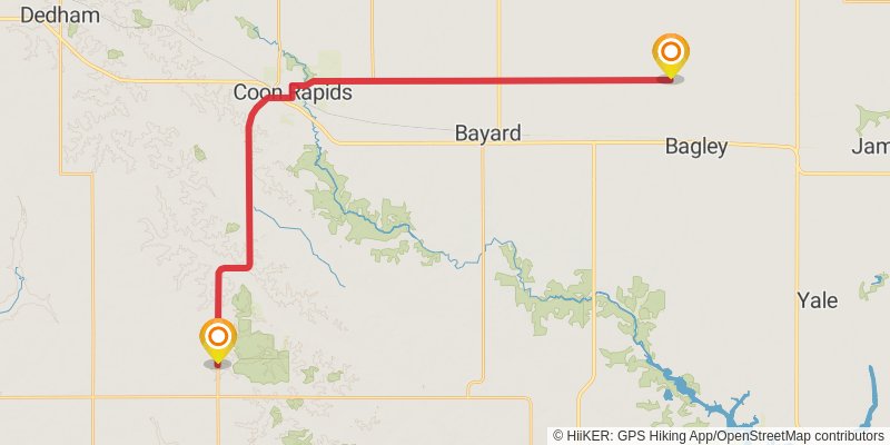 American Discovery Trail - North stage 38 Map
