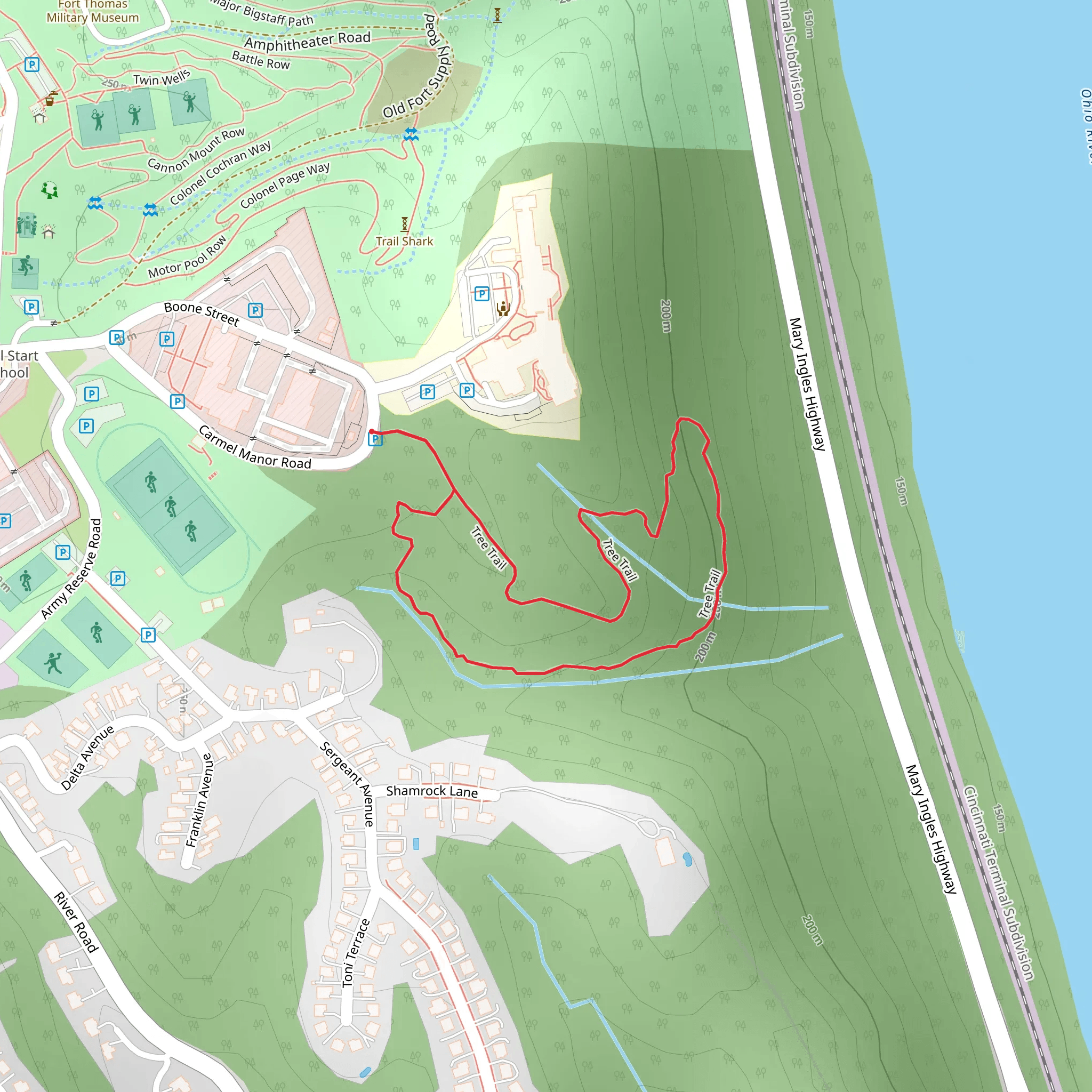 Tree Loop Trail mobile static map