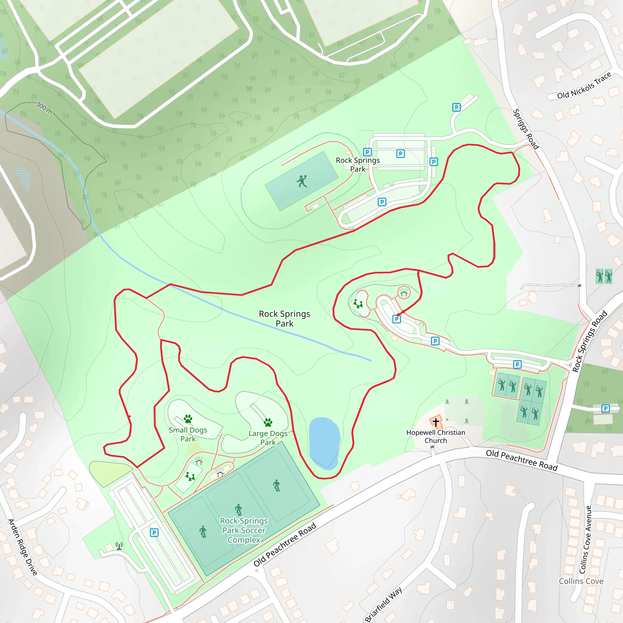 Rock Springs Park Loop mobile static map