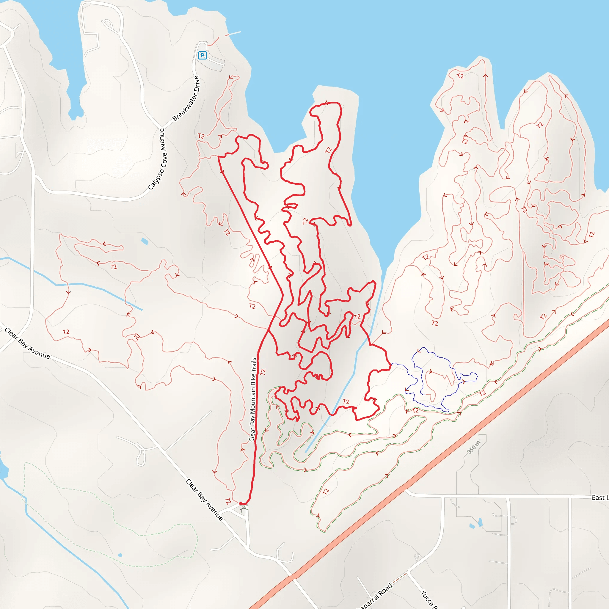 Clear Bay Mountain Loop Trails mobile static map