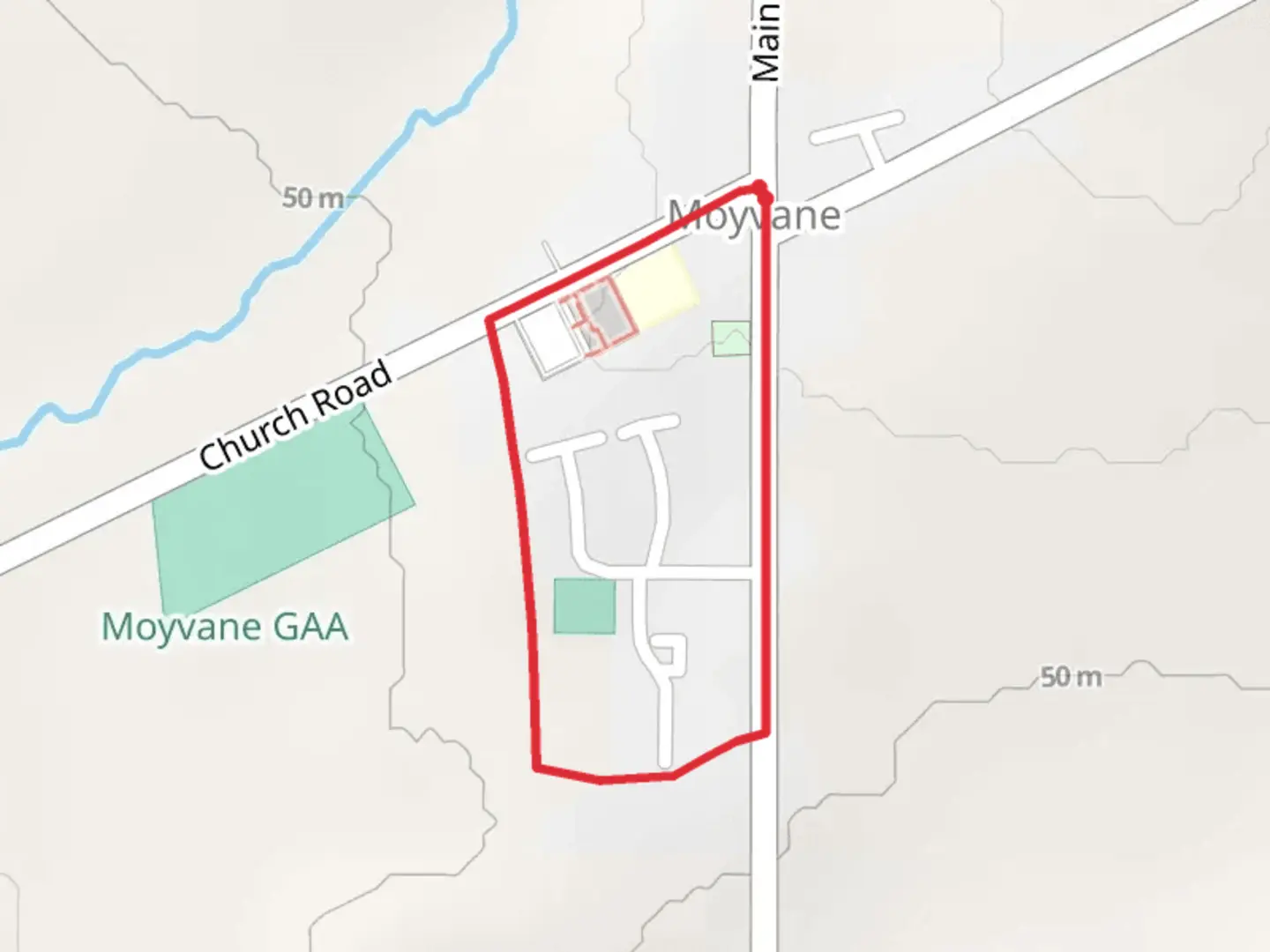 An image depicting the trail Moyvane Village Walks - Nature Trail Way and its surrounding area.