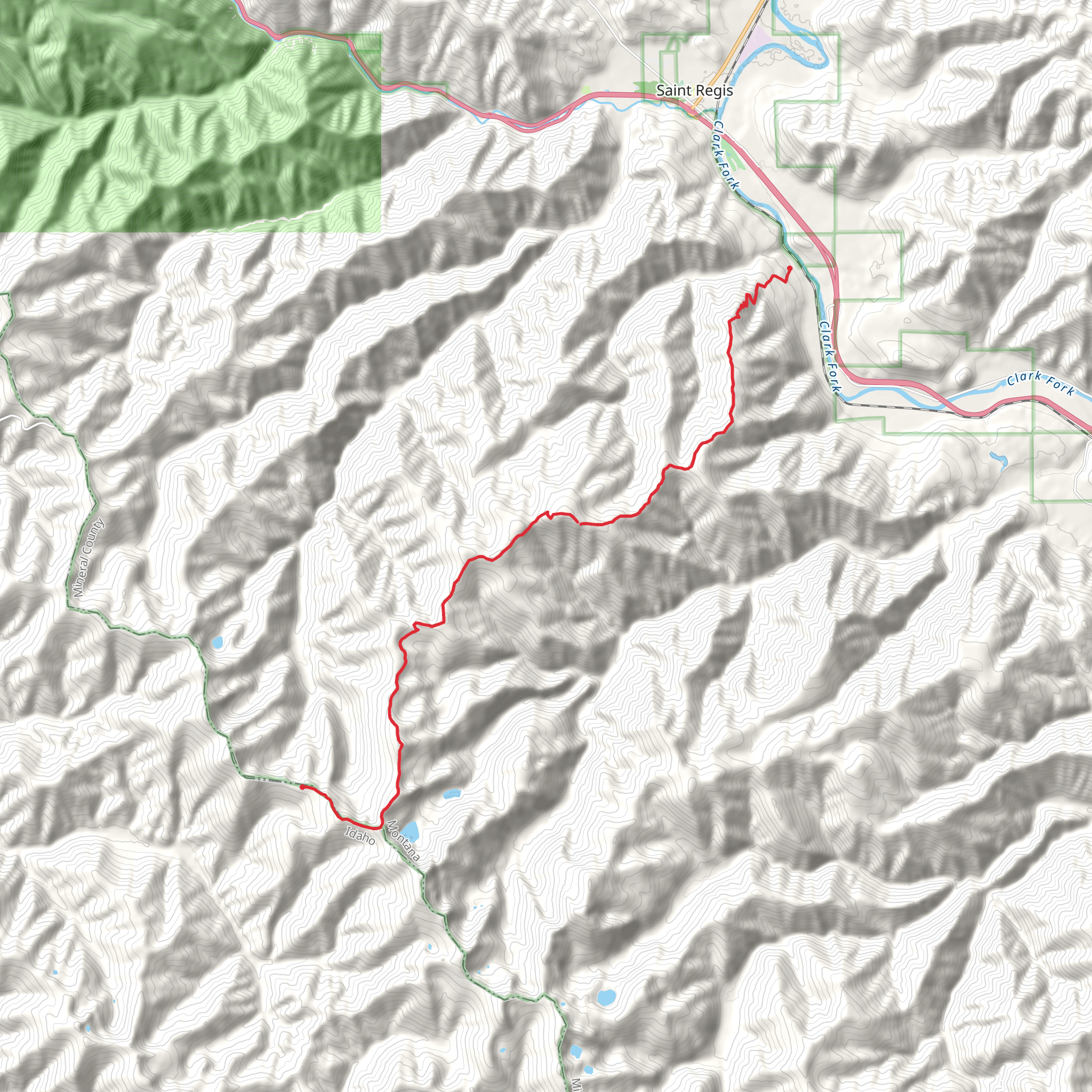Dry Creek Divide Trail mobile static map