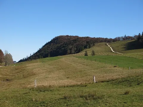 An image depicting the trail Solothurn - Weissenstein and its surrounding area.
