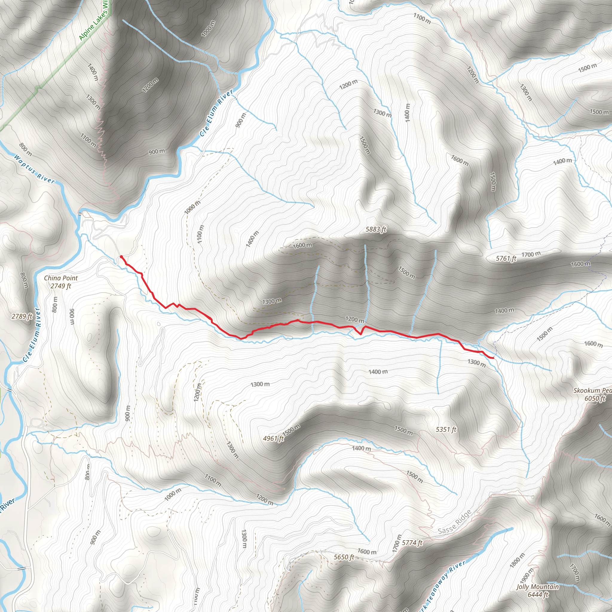 Paris Creek Short Trail mobile static map