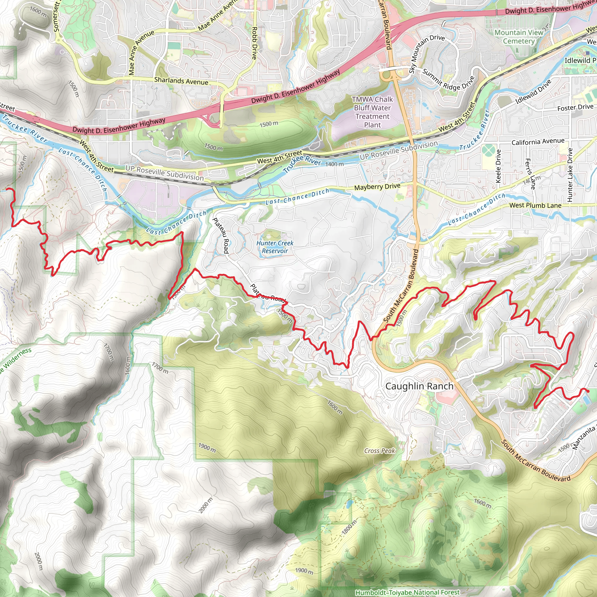 Steamboat Ditch Trail - Horseman's Park mobile static map
