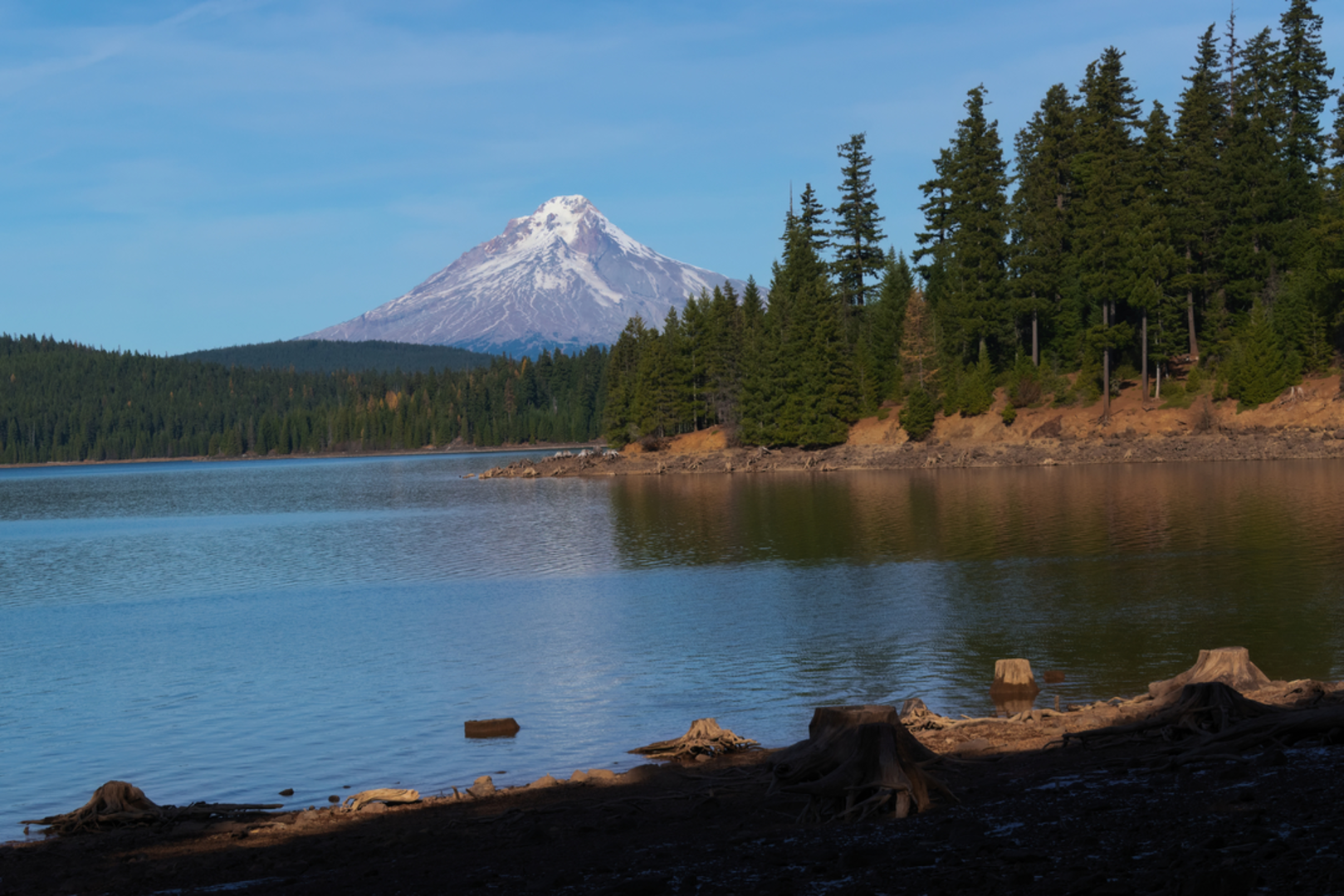 An image depicting the trail Meditation Point via Timothy Lake Trail and its surrounding area.