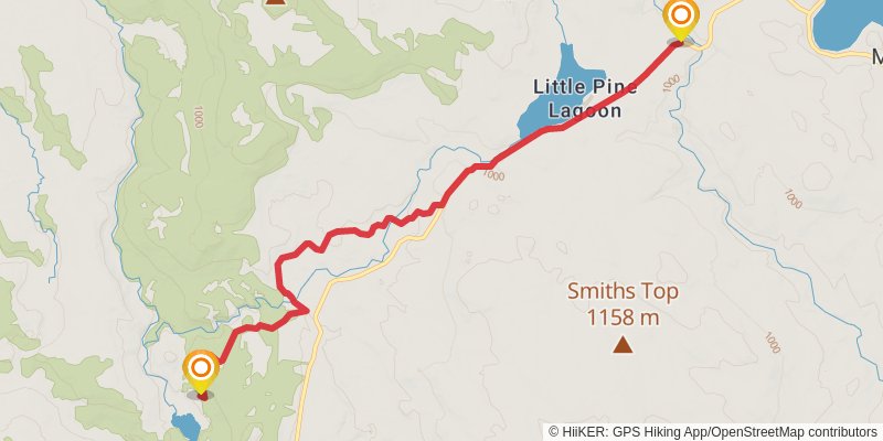 Tasmanian Trail stage 12 Map