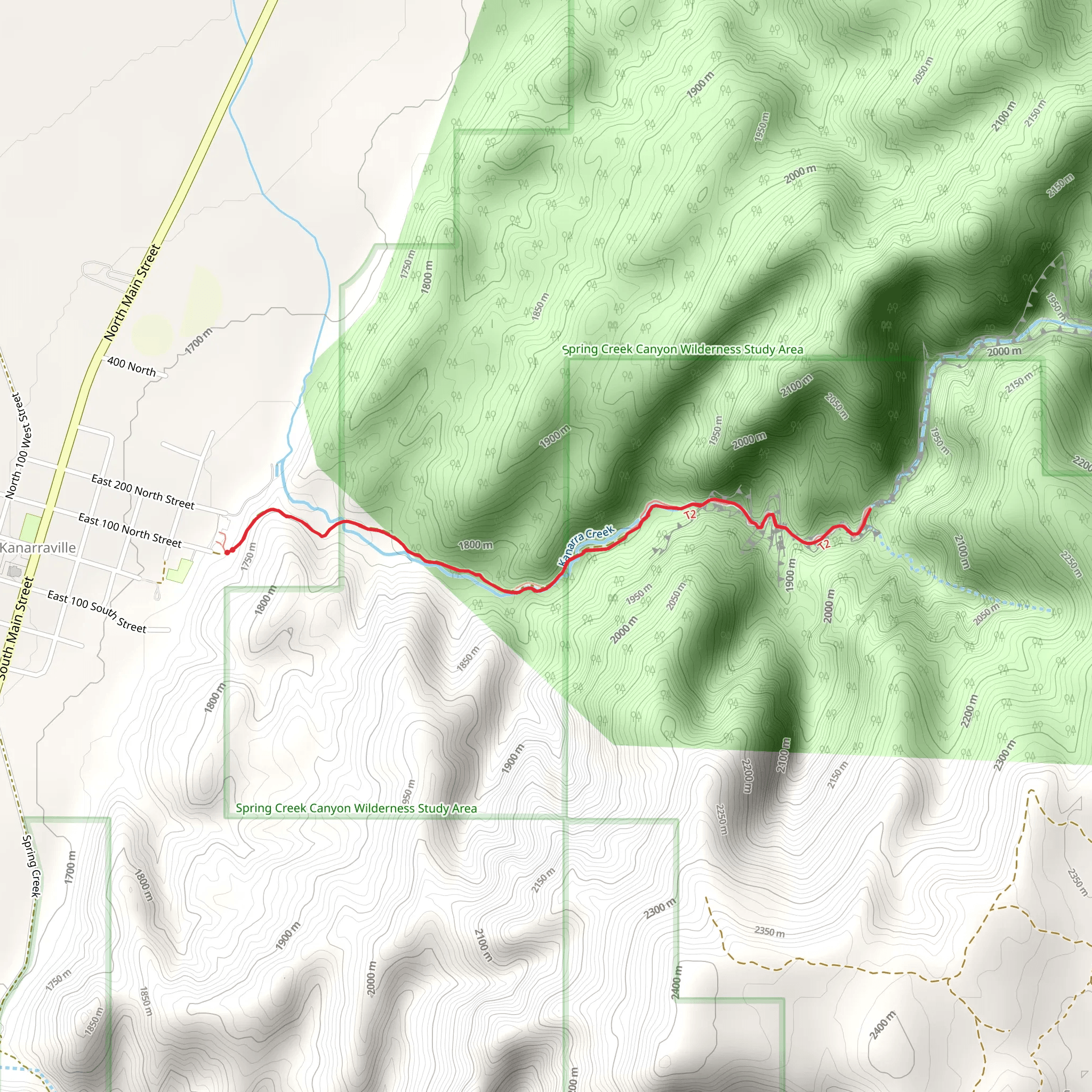 Kanarra Creek Walk mobile static map
