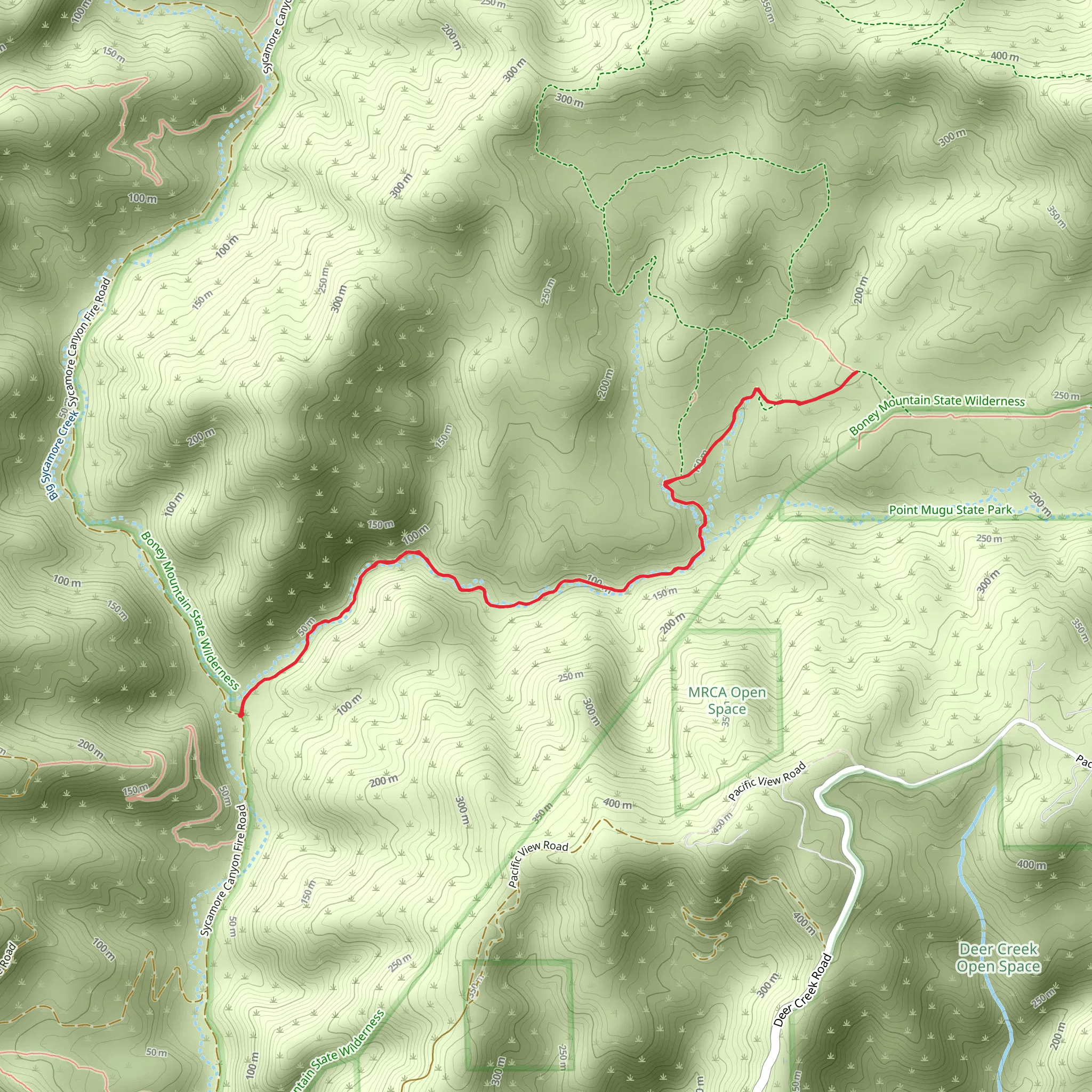 Serrano Canyon Trail mobile static map