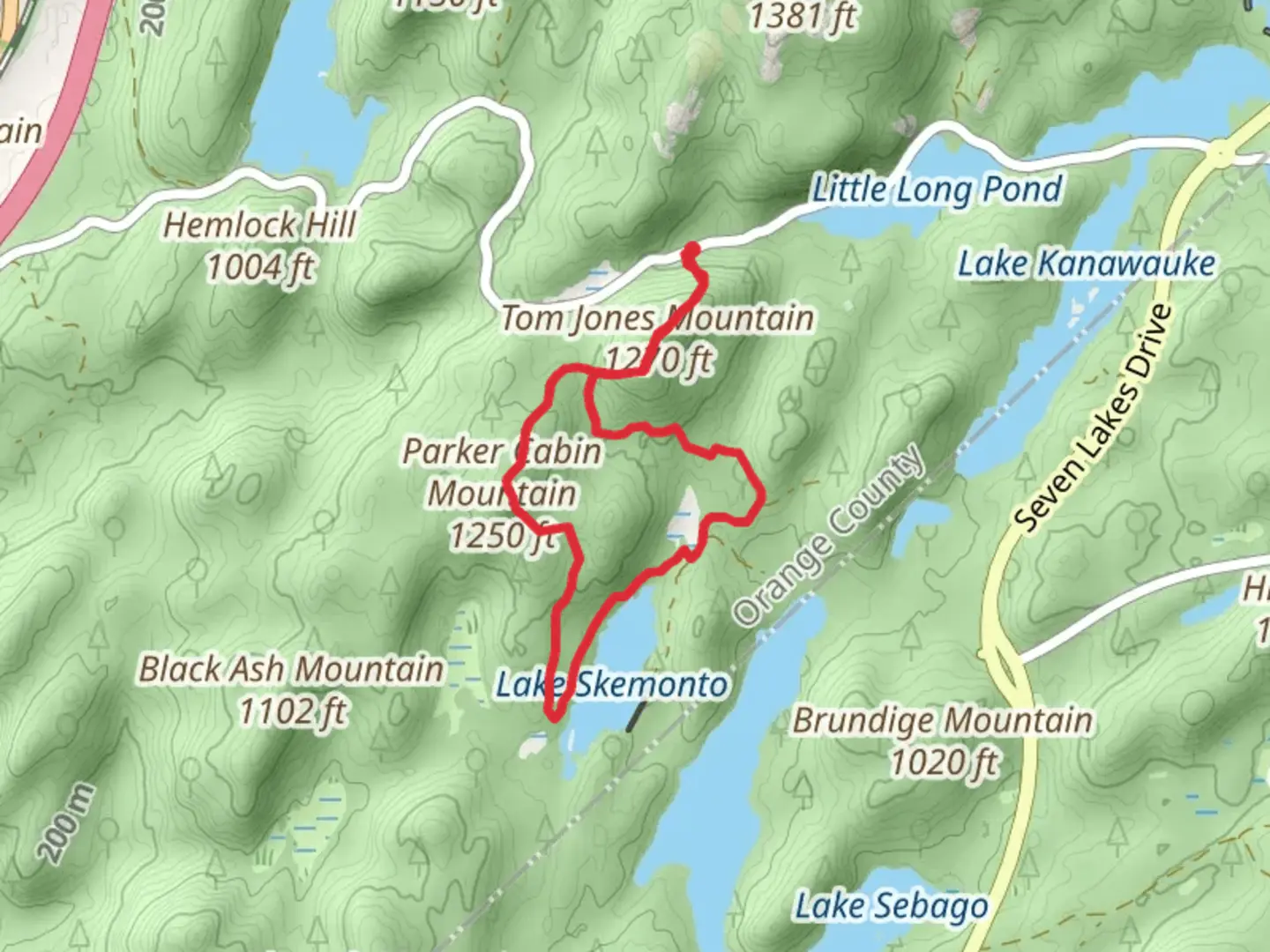 An image depicting the trail Ramapo-Dunderberg Trail Loop and its surrounding area.