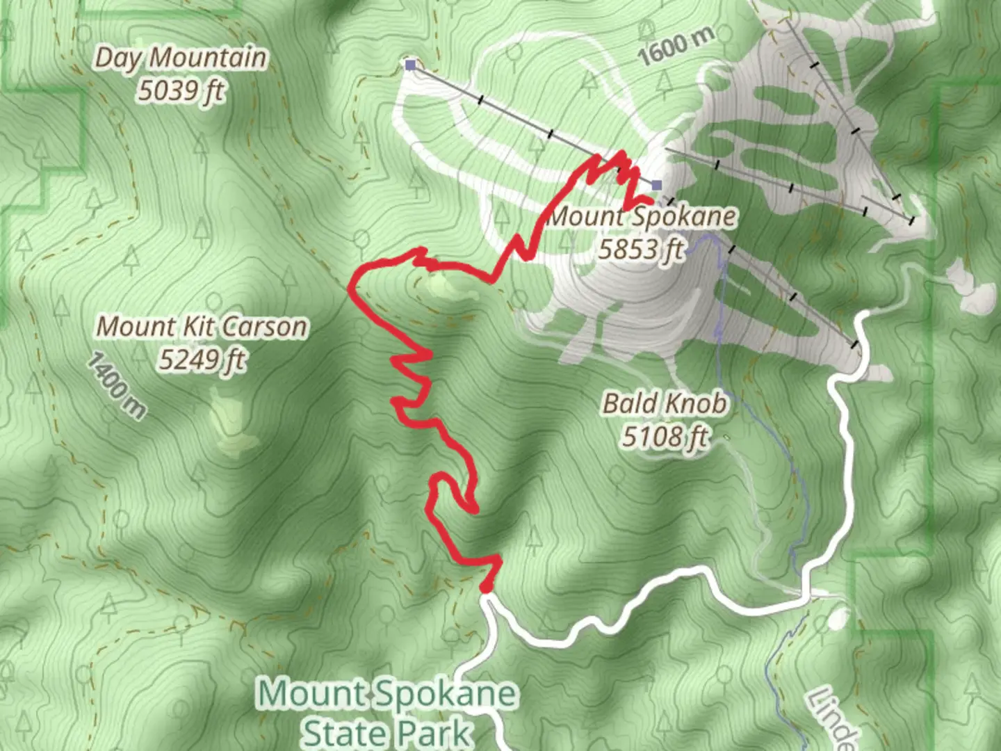 An image depicting the trail Trail 110 and Trail 140 and its surrounding area.