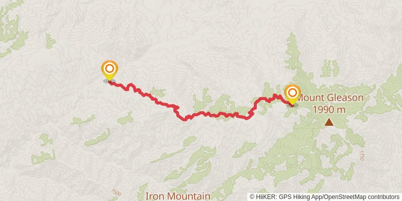 Mount Gleason via Pacific Crest Trail stage 2 Map