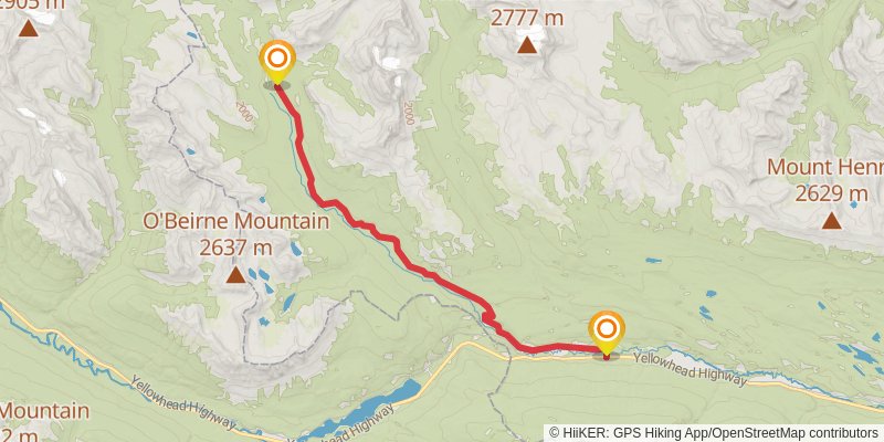 Great Divide Trail stage 52 Map