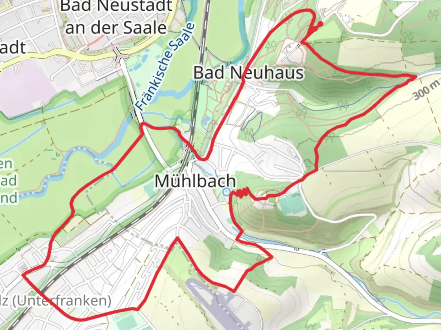 An image depicting the trail Karolingerweg and its surrounding area.