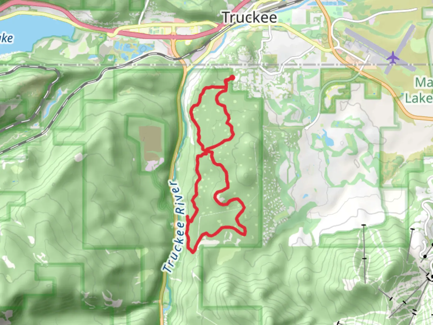 An image depicting the trail Sawtooth Trail - Happy Face Loop Trail and its surrounding area.