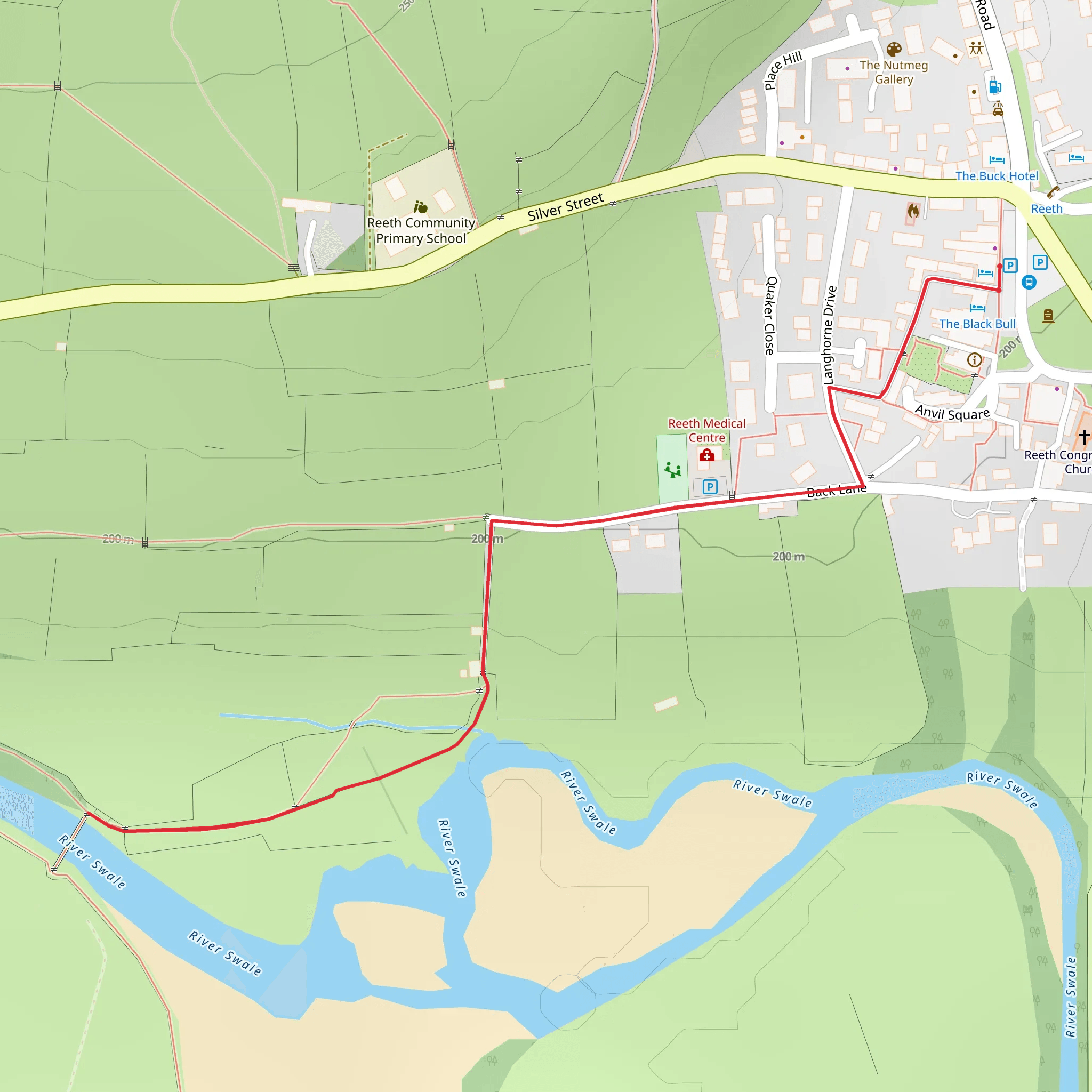 Reeth Walk mobile static map
