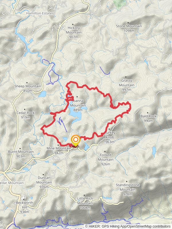 Reasonover Creek, Briery Fork, Lake Dense and Mine Mountain Loop Trail