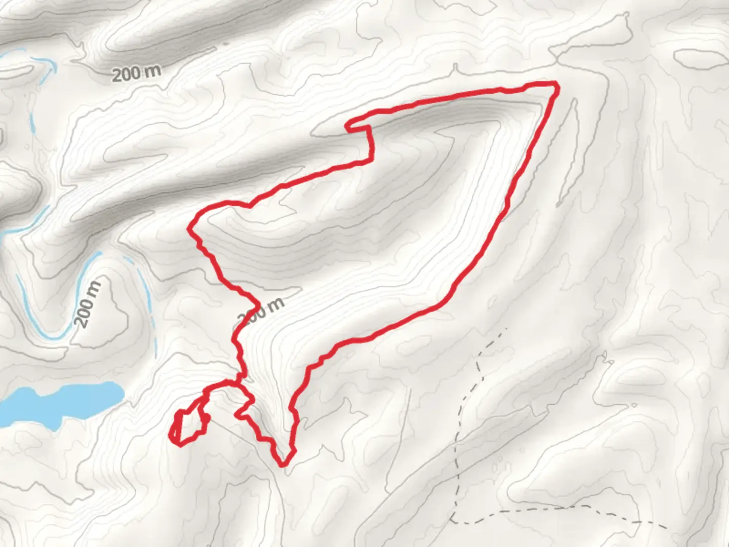 An image depicting the trail Carnasaw Nature Trail, Little Bugaboo and North Rim Trail Loop and its surrounding area.